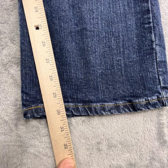 LL Bean Jeans Womens 12 Classic Fit Straight Leg Stretch Denim Pants Spandex - Picture 15 of 16